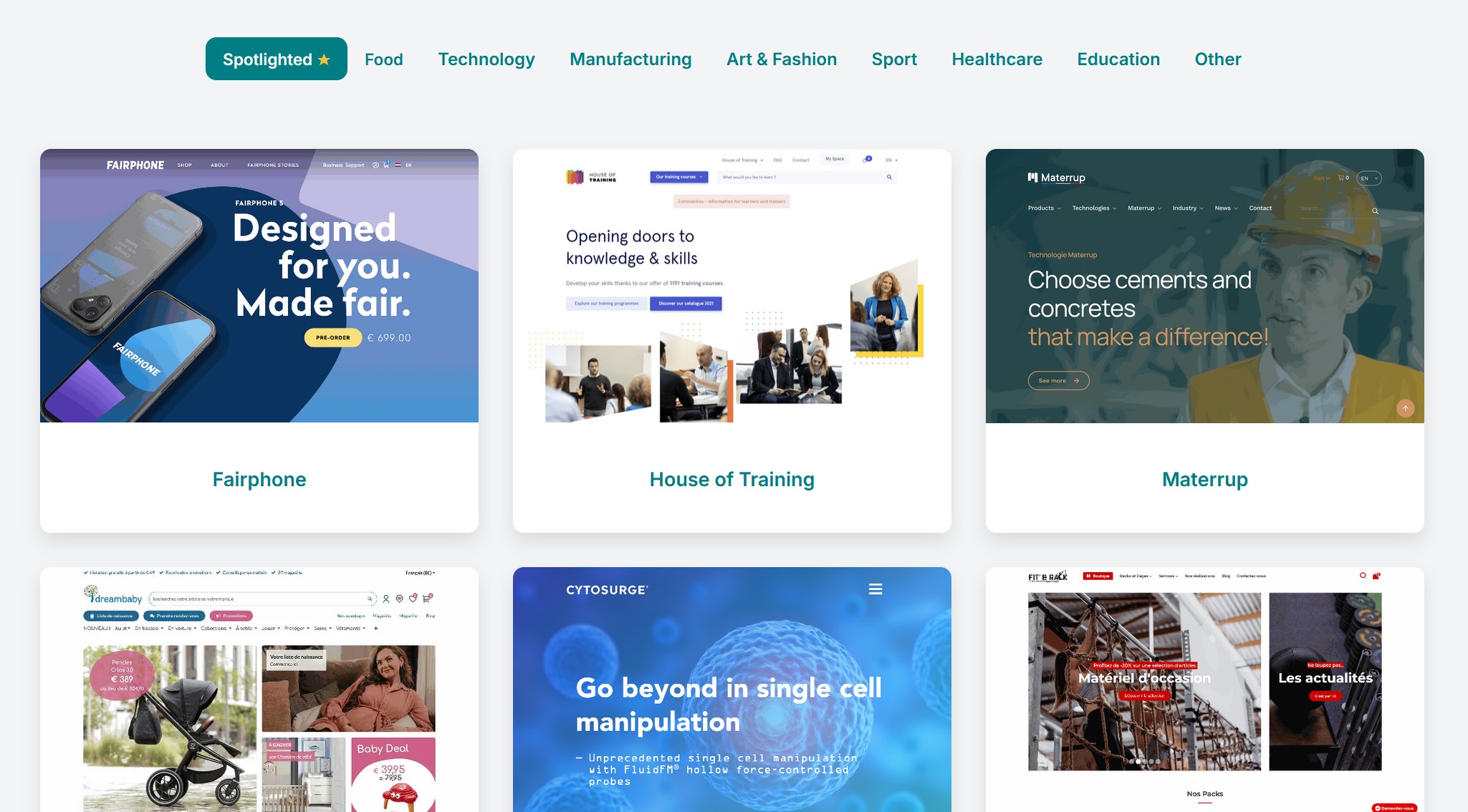 odoo website builder examples of websites