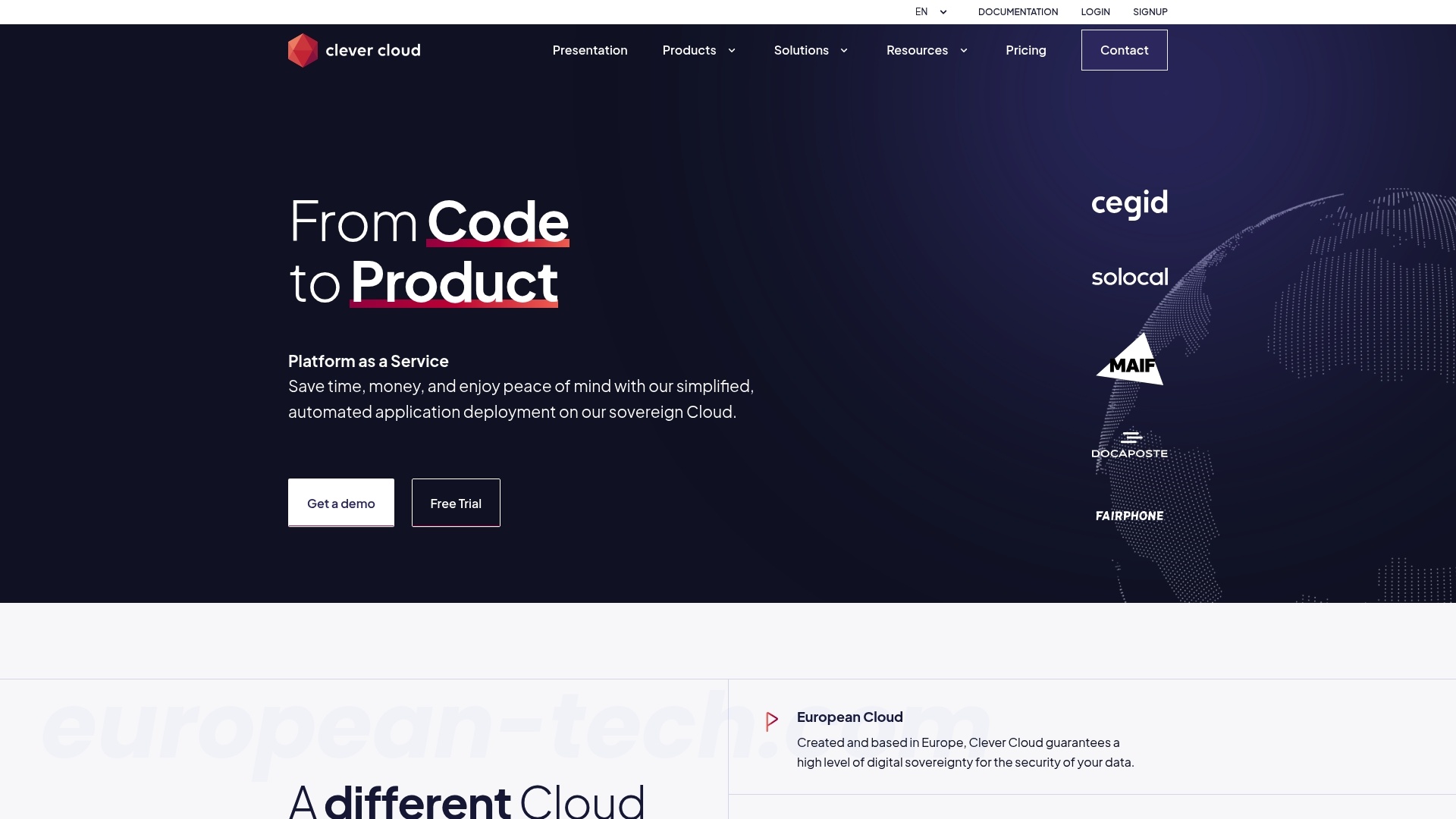 clever cloud - European alternative from France