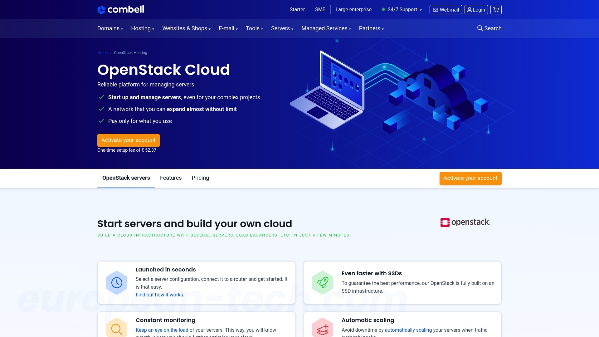 Combell Cloud - European alternative from Belgium