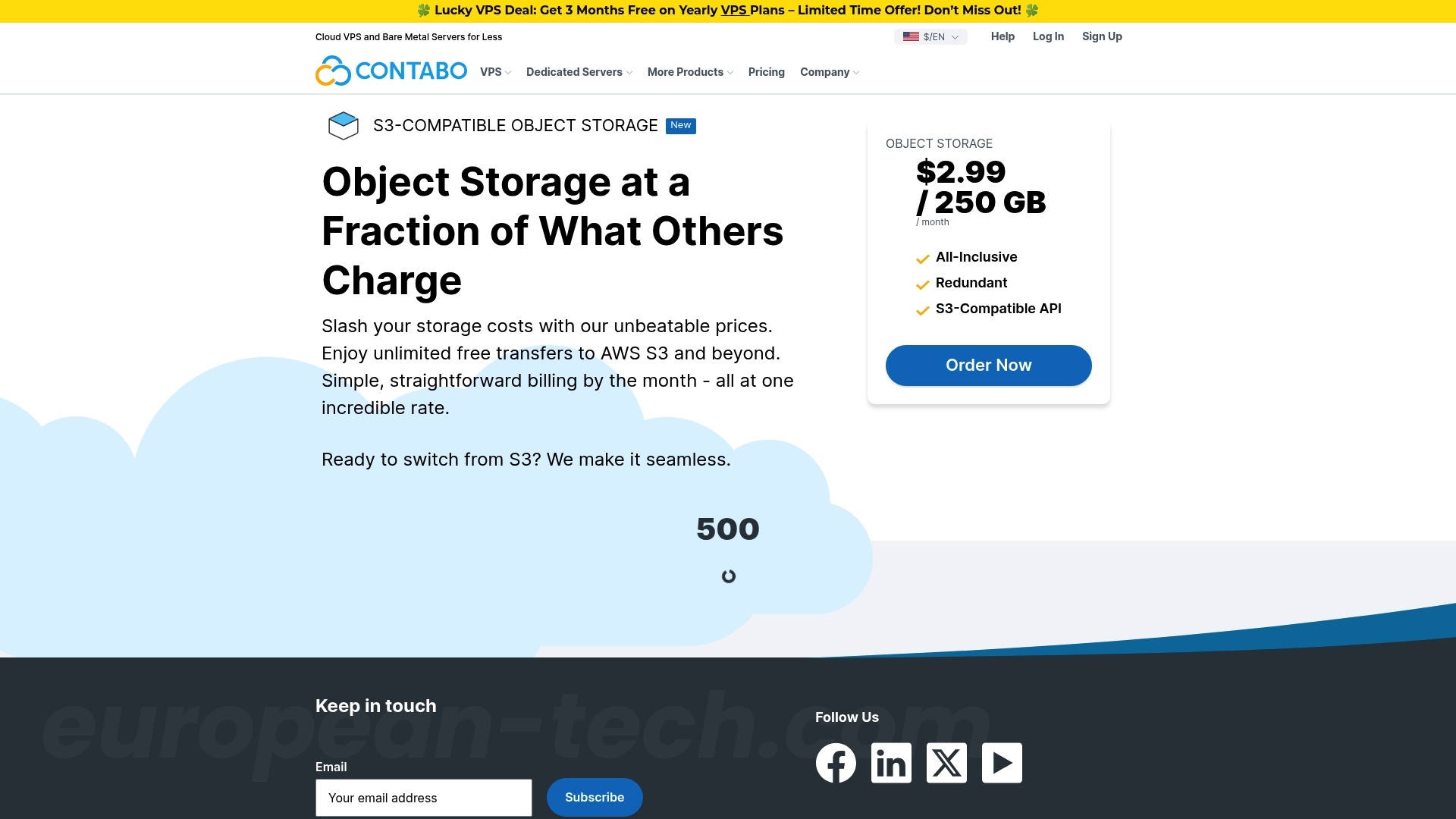 Contabo Object Storage - European alternative from Germany