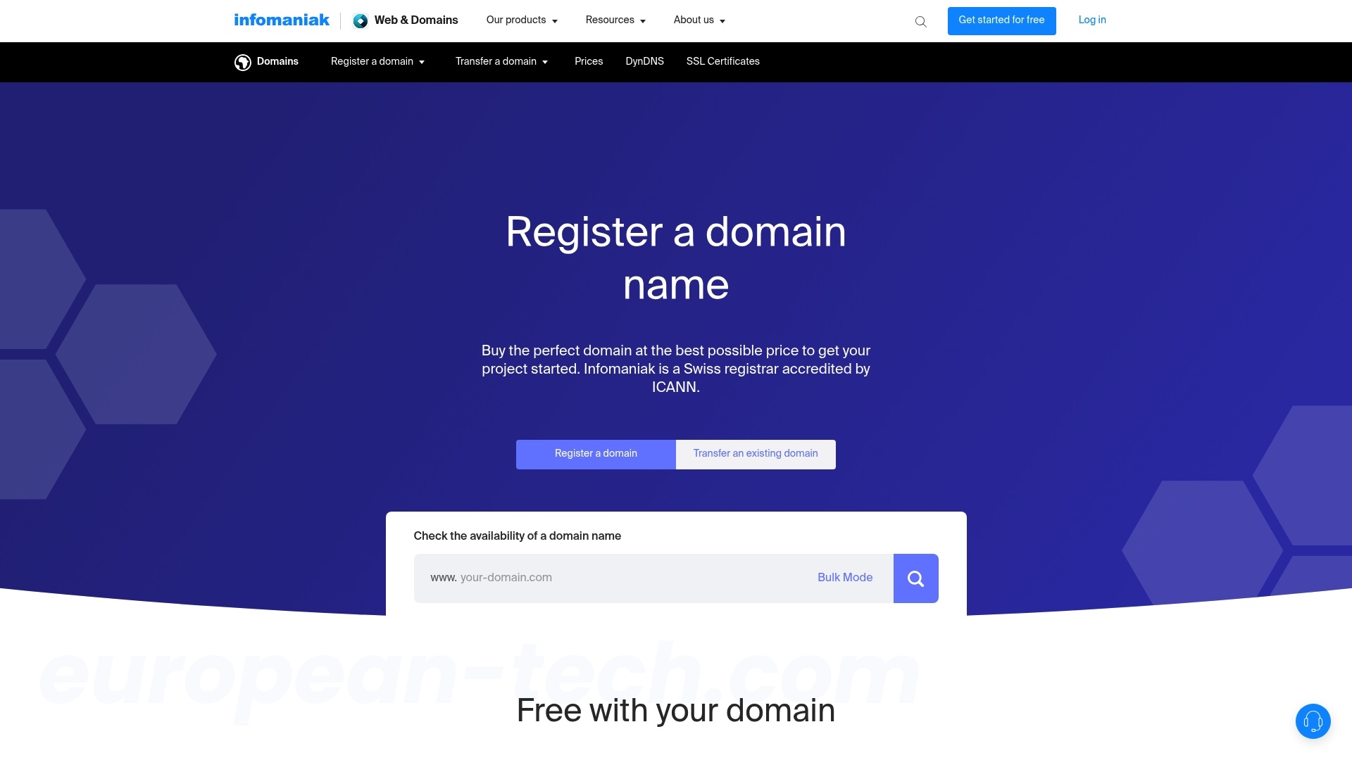 Infomaniak Domains - European alternative from Switzerland