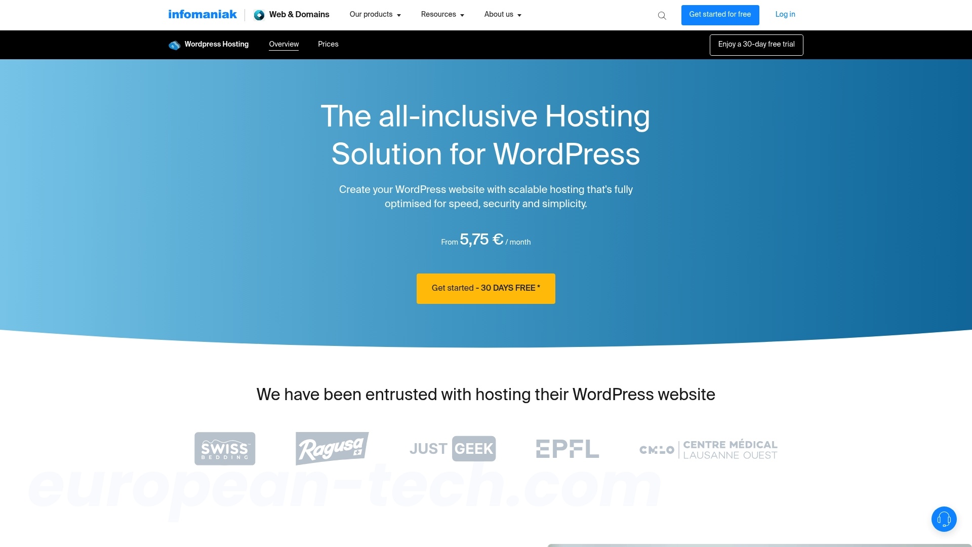 Infomaniak WordPress Hosting - European alternative from Switzerland
