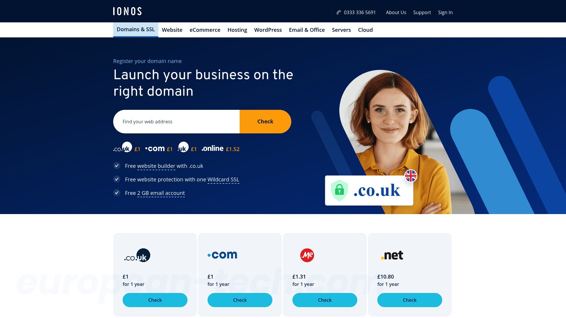 IONOS domains - European alternative from Germany
