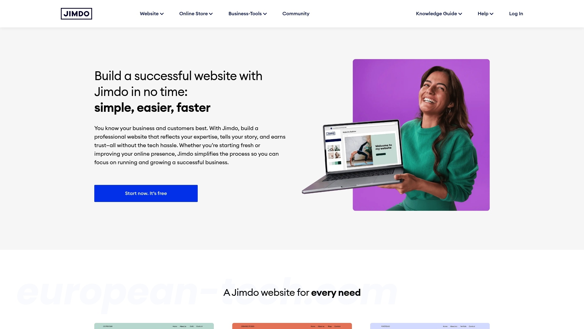Jimdo Website Builder - European alternative from Germany