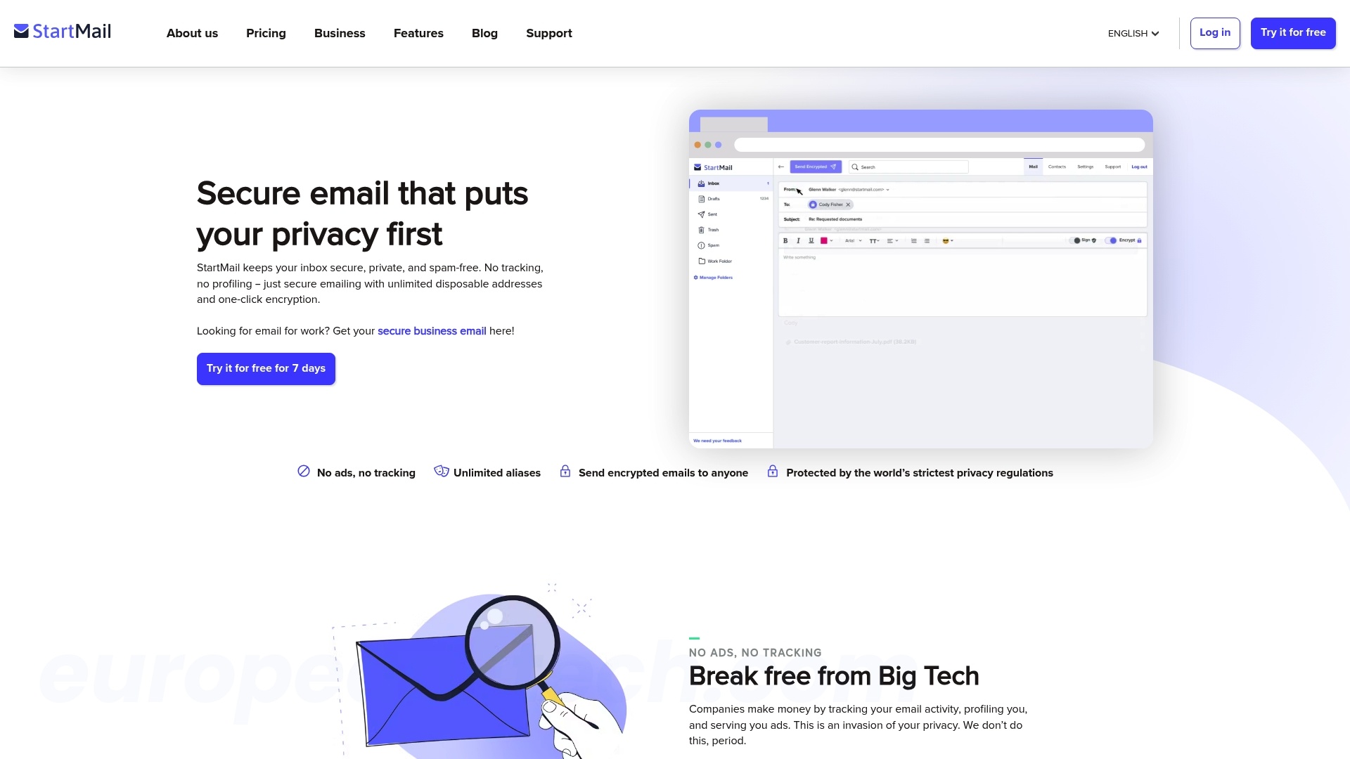 StartMail - European alternative from Netherlands