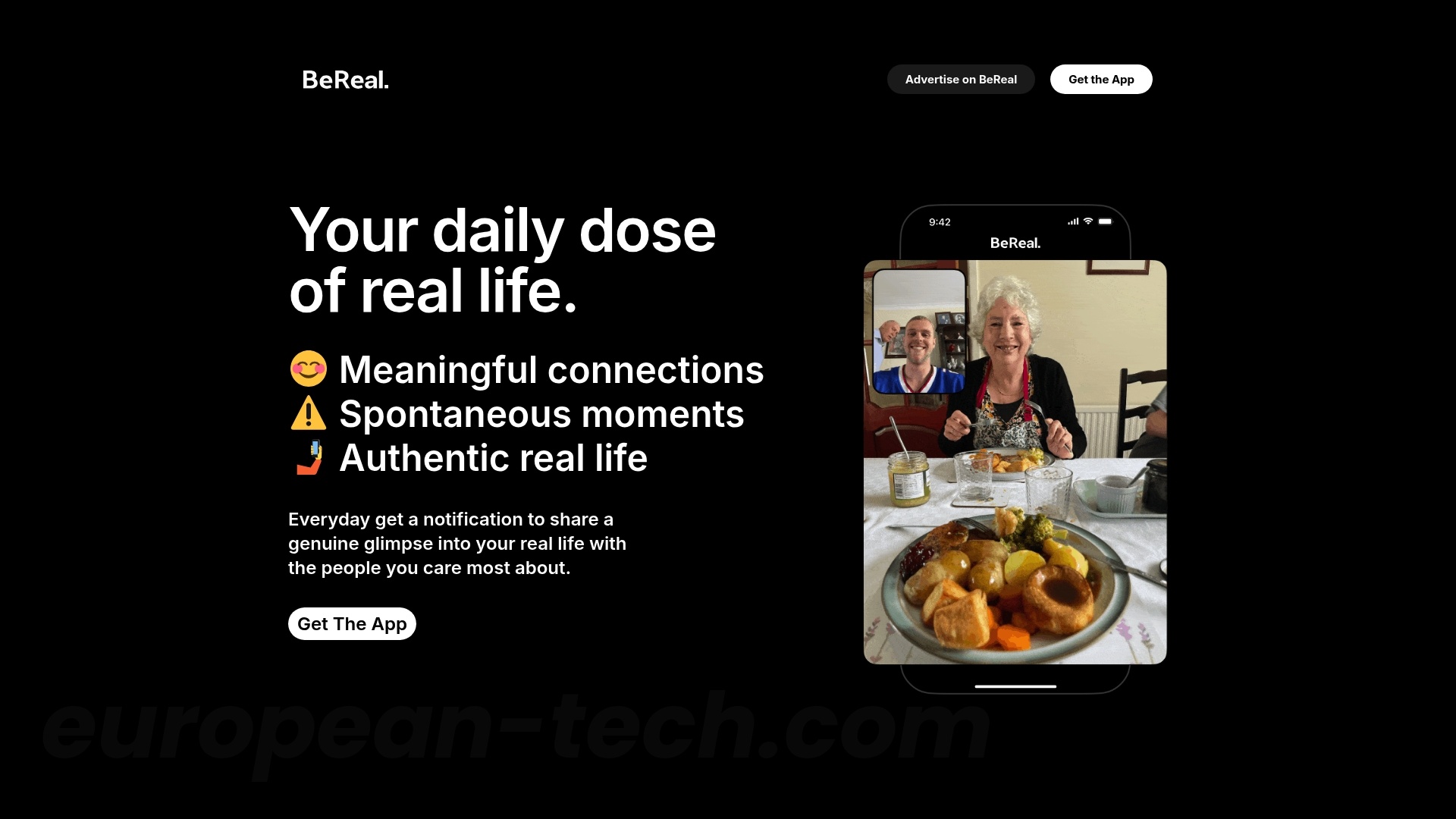 Screenshot of BeReal