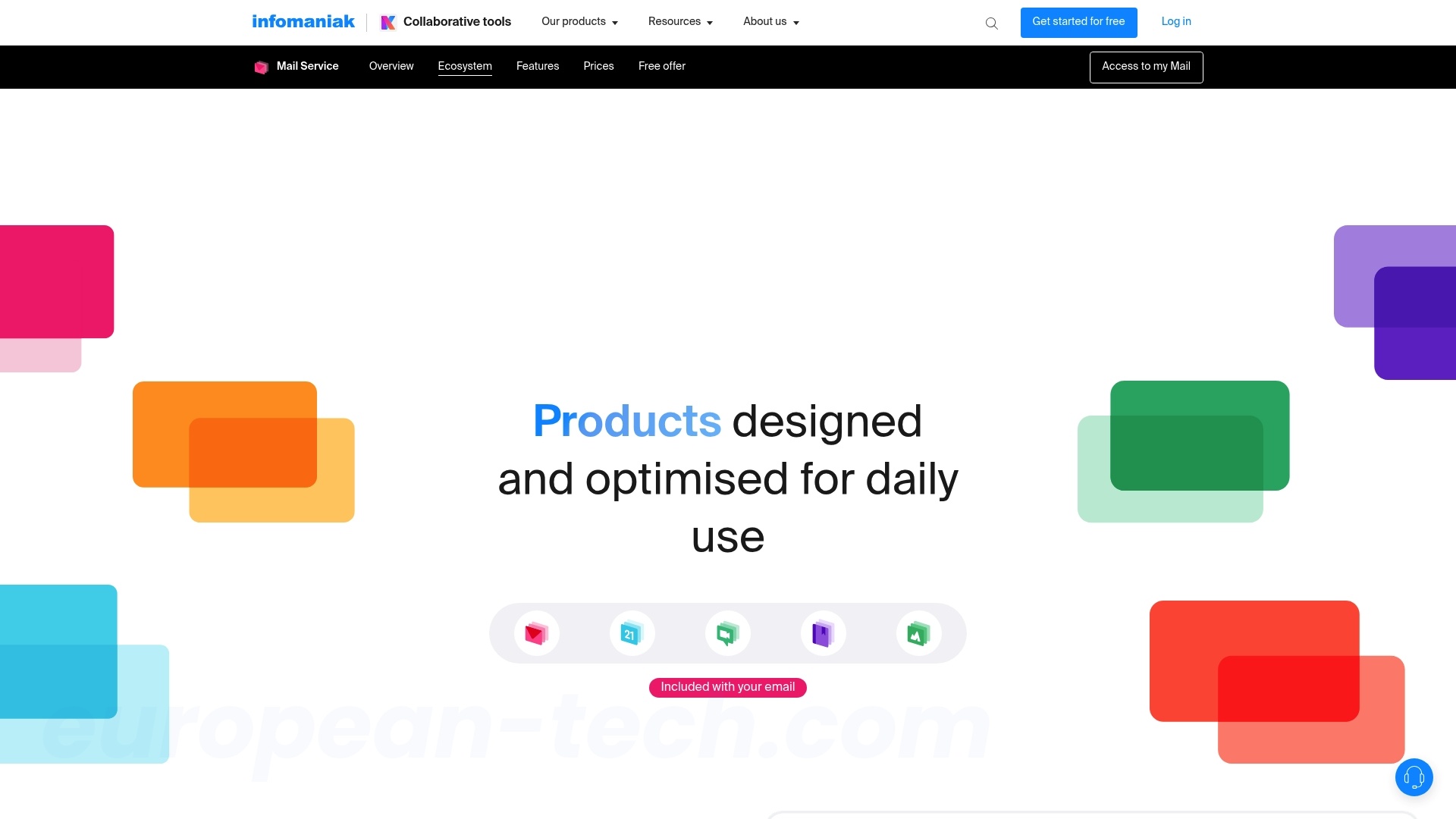 Screenshot of Infomaniak kMail