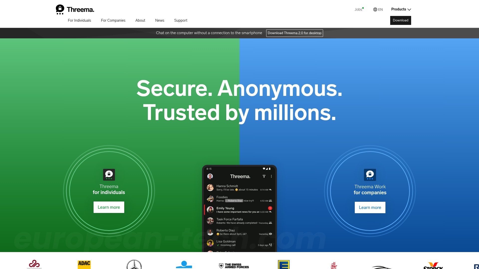 Screenshot of Threema