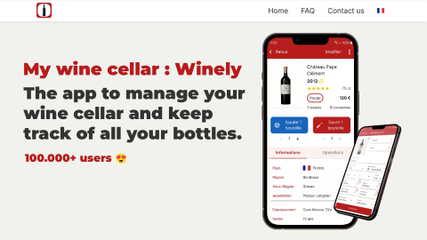 Screenshot of Winely